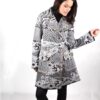 Black and white embroidered trench coat OTT Alila