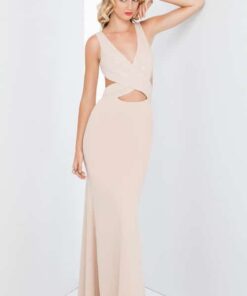 Alila Boutique Nude Sequin Gown by Mignon