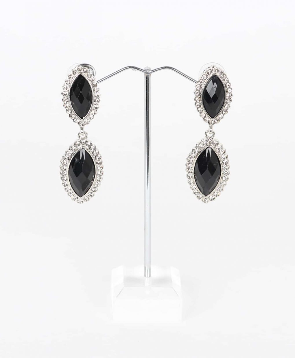 Alila Black & Crystal Drop Earrings