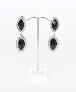 Alila Black & Crystal Drop Earrings