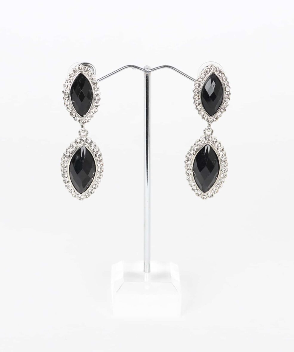 Alila Black & Crystal Drop Earrings
