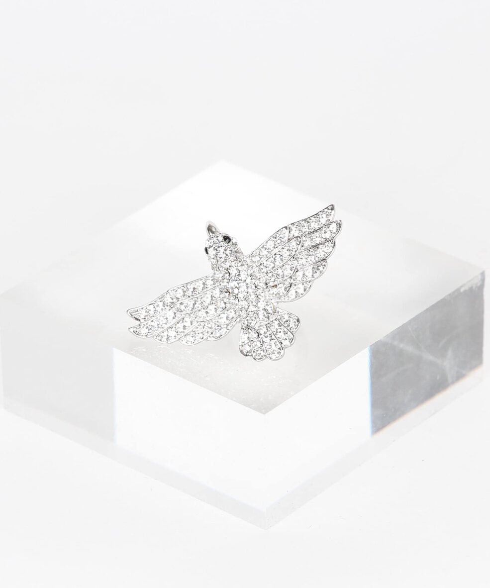 Alila Boutique Clear Crystal Bird Ring