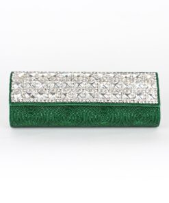 Alila Green Crystal Clutch Bag