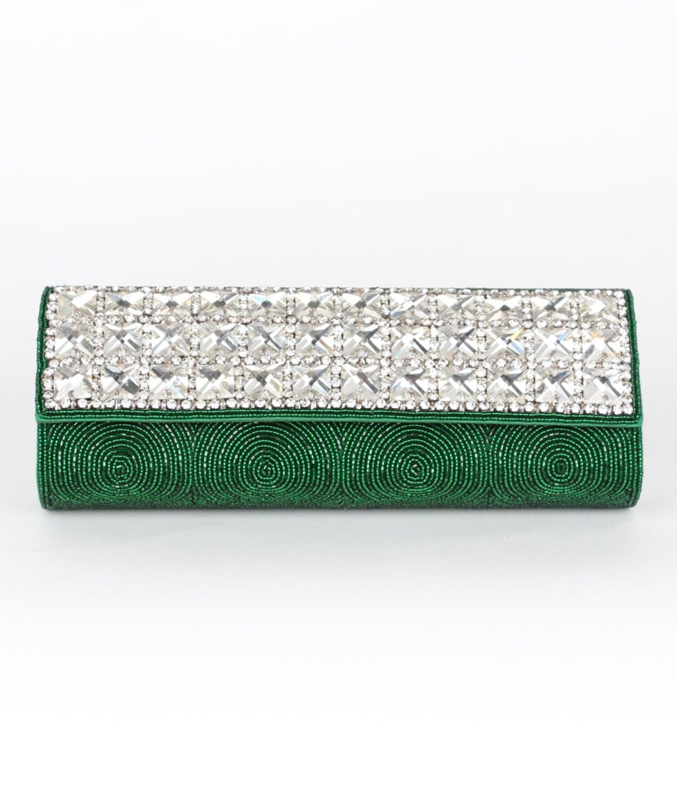 Alila Green Crystal Clutch Bag
