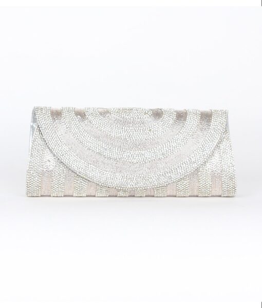 Alila Silver Crystal Clutch Bag