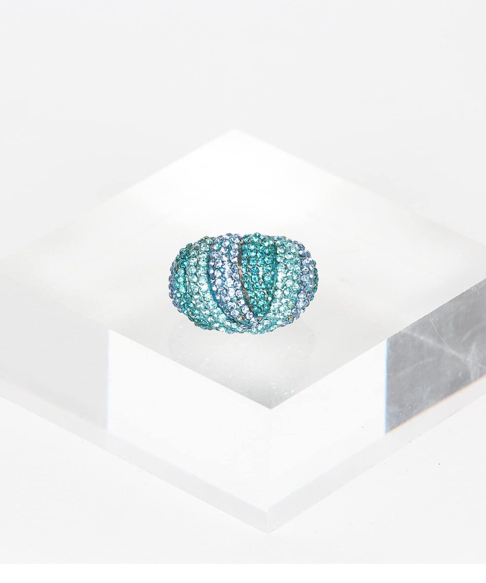 Alila Boutique Blue Tone Crystal Ring
