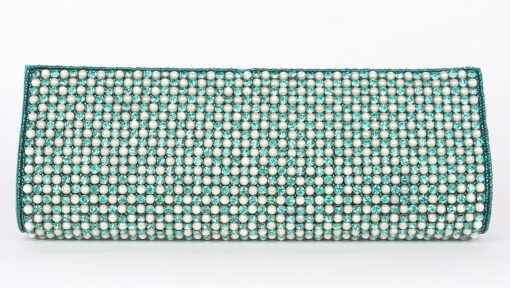 Alila Turquoise Crystal and Pearl Clutch