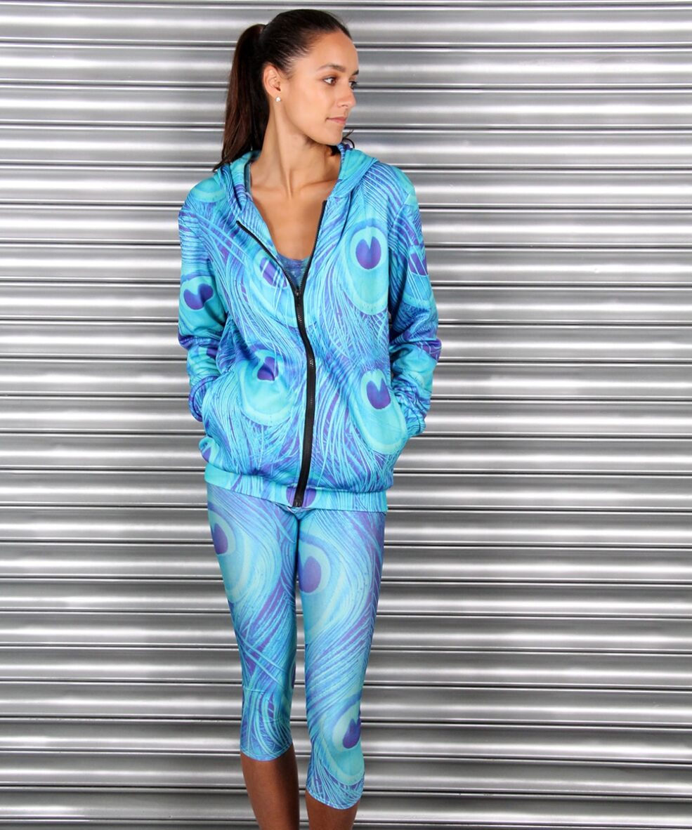 Alila Active Peacock Print Hoodie by Mr Gugu