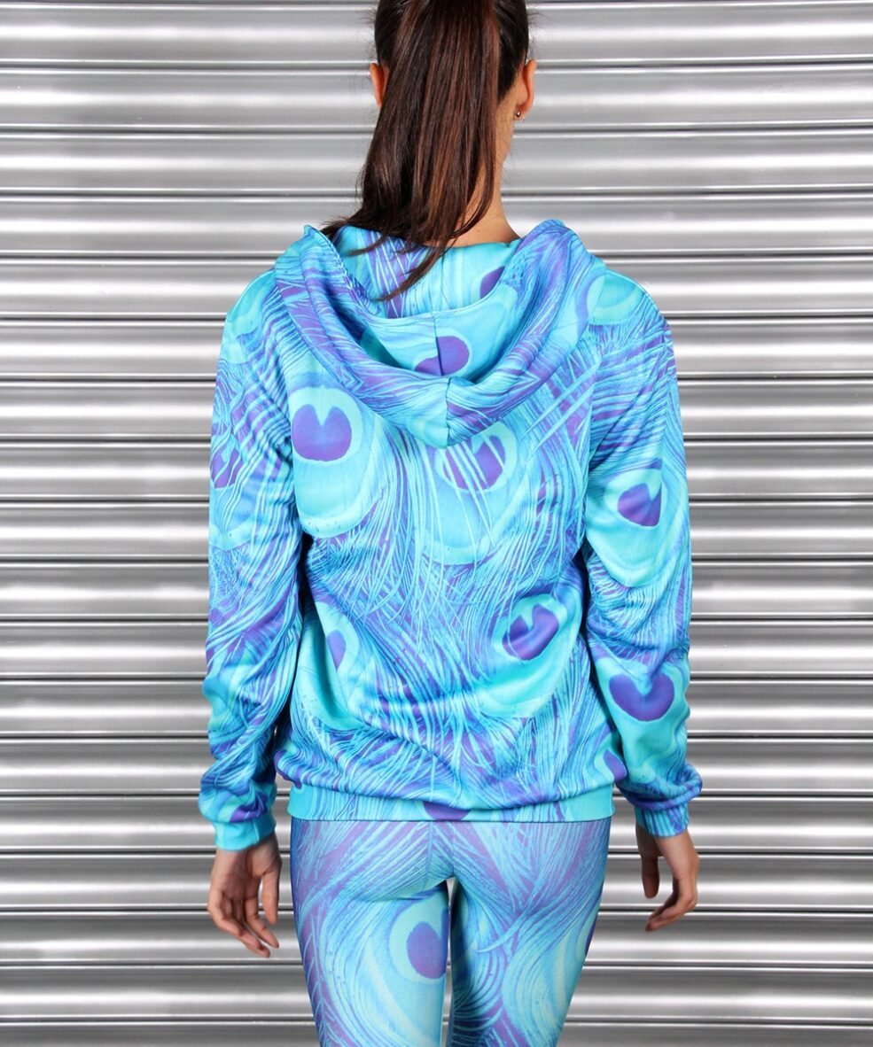 Alila Active Peacock Print Hoodie by Mr Gugu