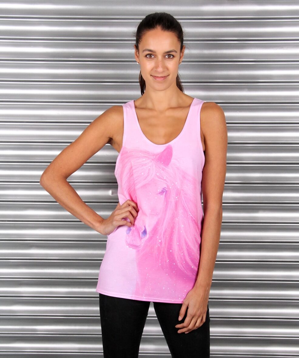 Alila Active Pink Horse Tank Top.