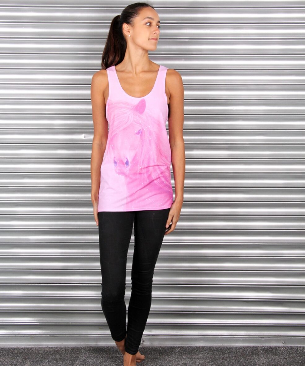 Alila Active Pink Horse Tank Top.
