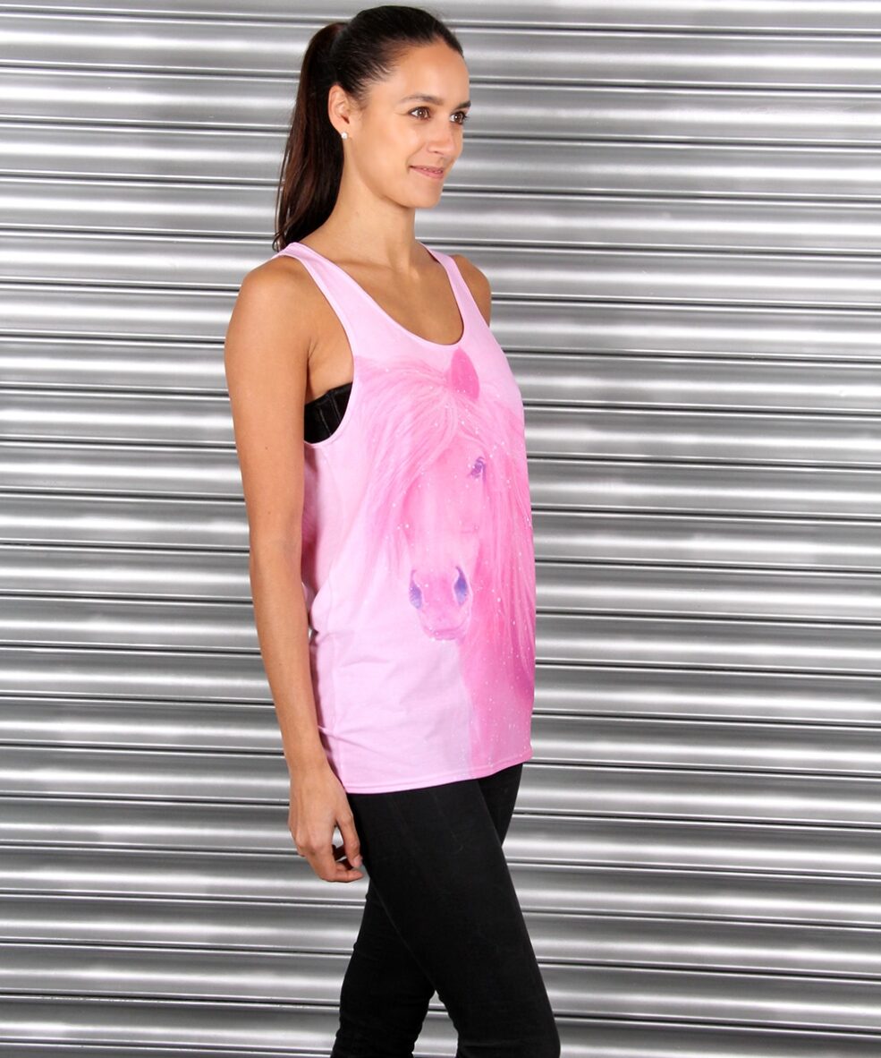 Alila Active Pink Horse Tank Top.