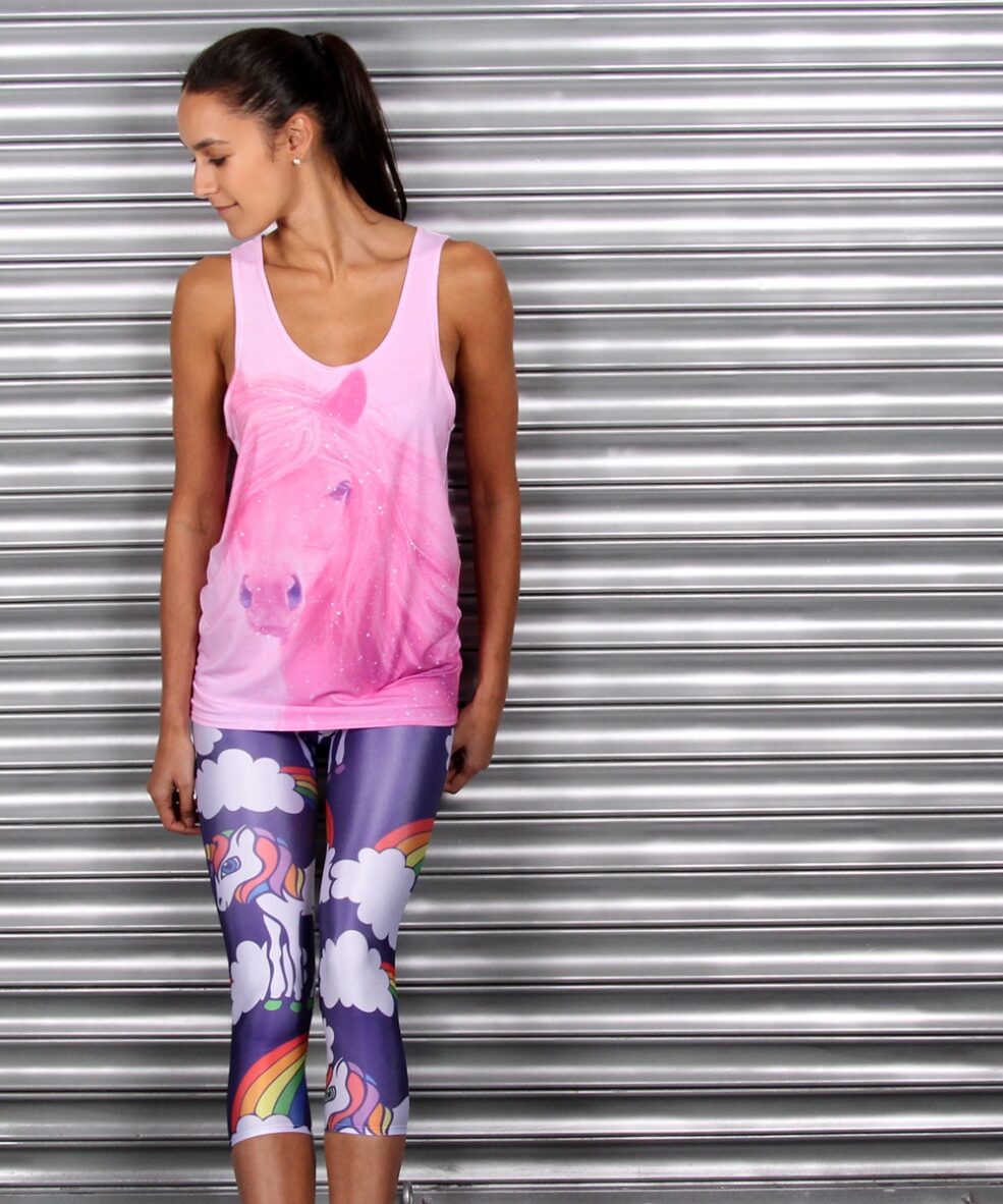 Alila Active Pink Horse Tank Top.