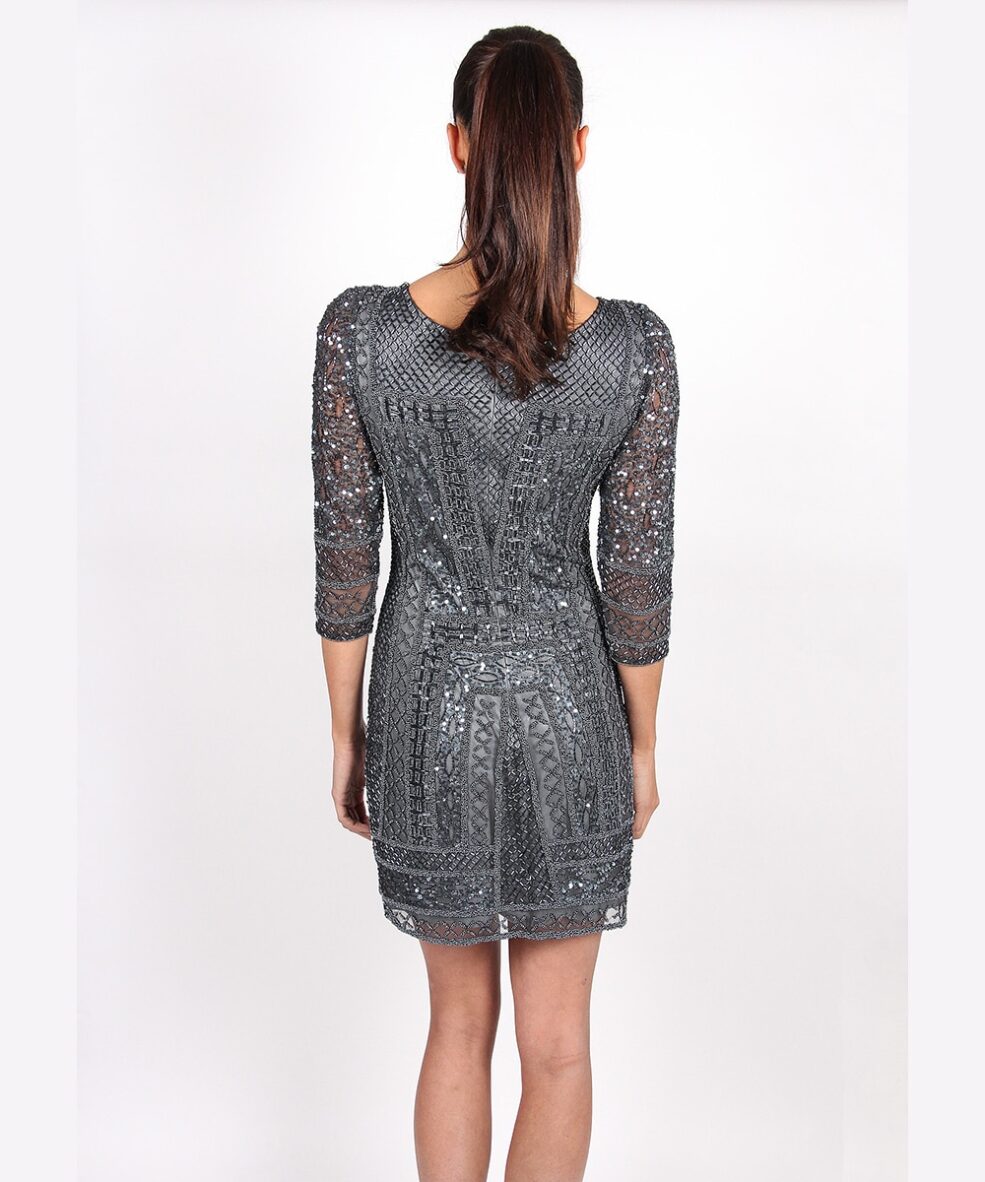 Alila Charcoal Long Sleeve Sequin Dress by Scala