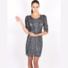 Alila Charcoal Long Sleeve Sequin Dress by Scala