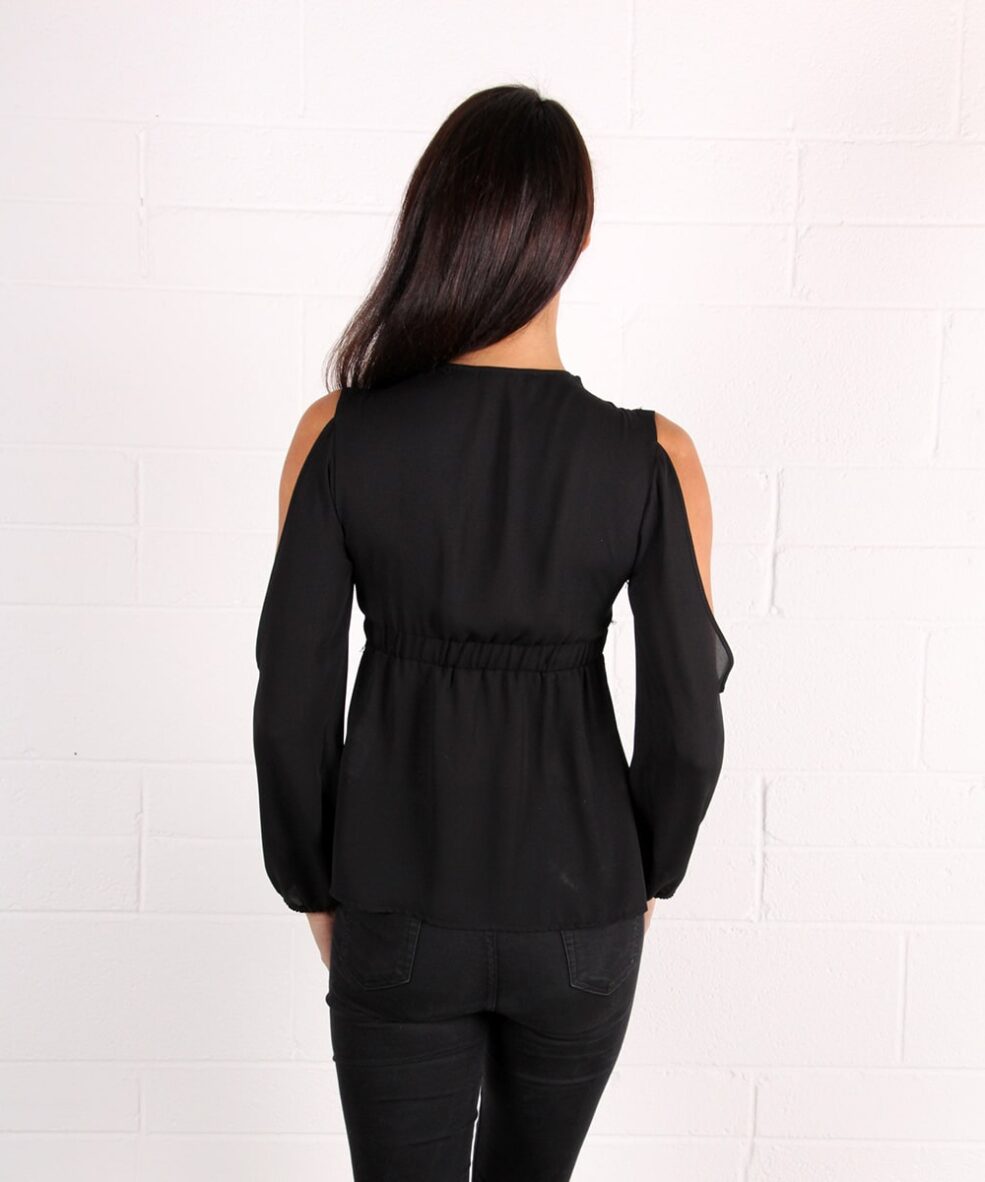 Alila-Black-Sheer-Cold-Shoulder-Lace-long-sleeve-going-out-top-by-Explosion-London-back