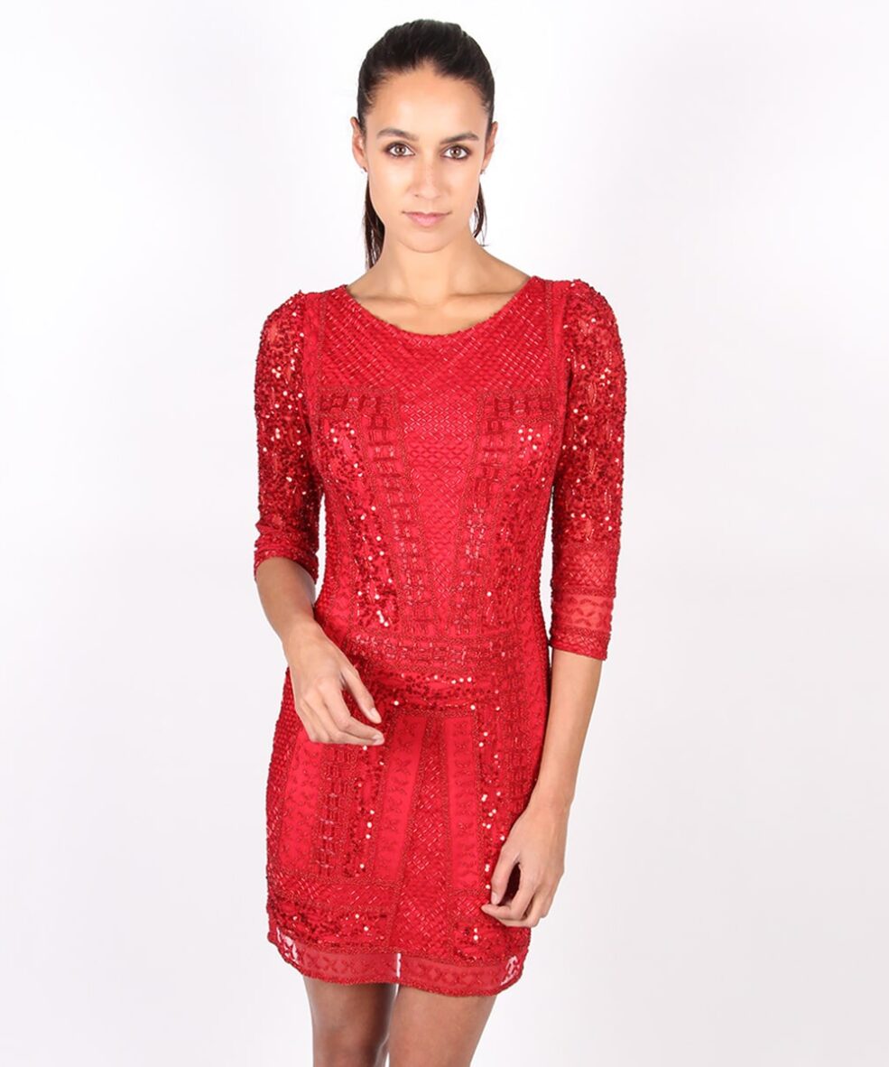 Alila-Red-Long-sleeve-Sequin-occasion-dress-by-Scala