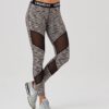 Alila Active Grey Double Mesh workout leggings