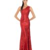 City Goddess - Red One - Shoulder Sequins Gown