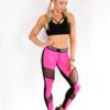 Alila Active Hot Pink Workout Leggings with Double Mesh Detail