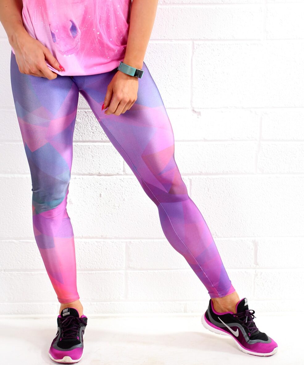 Alila Active Purple Workout Leggings Pink Top