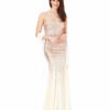 Alila Boutique Champagne Sequins Strapless Dress