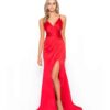 Red Satin Gown Alila Boutique