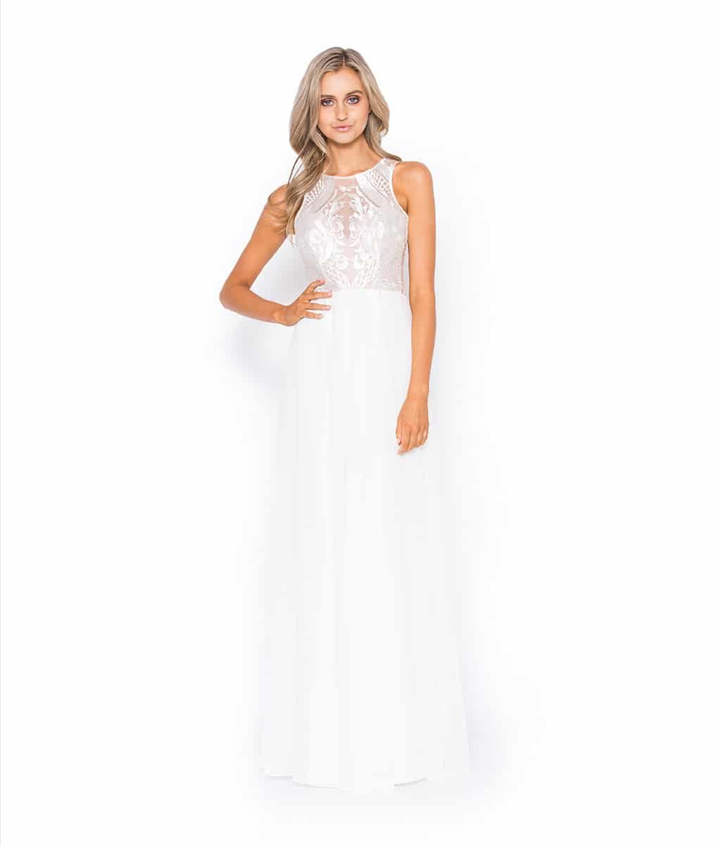 Alila Boutique White Lace Gown