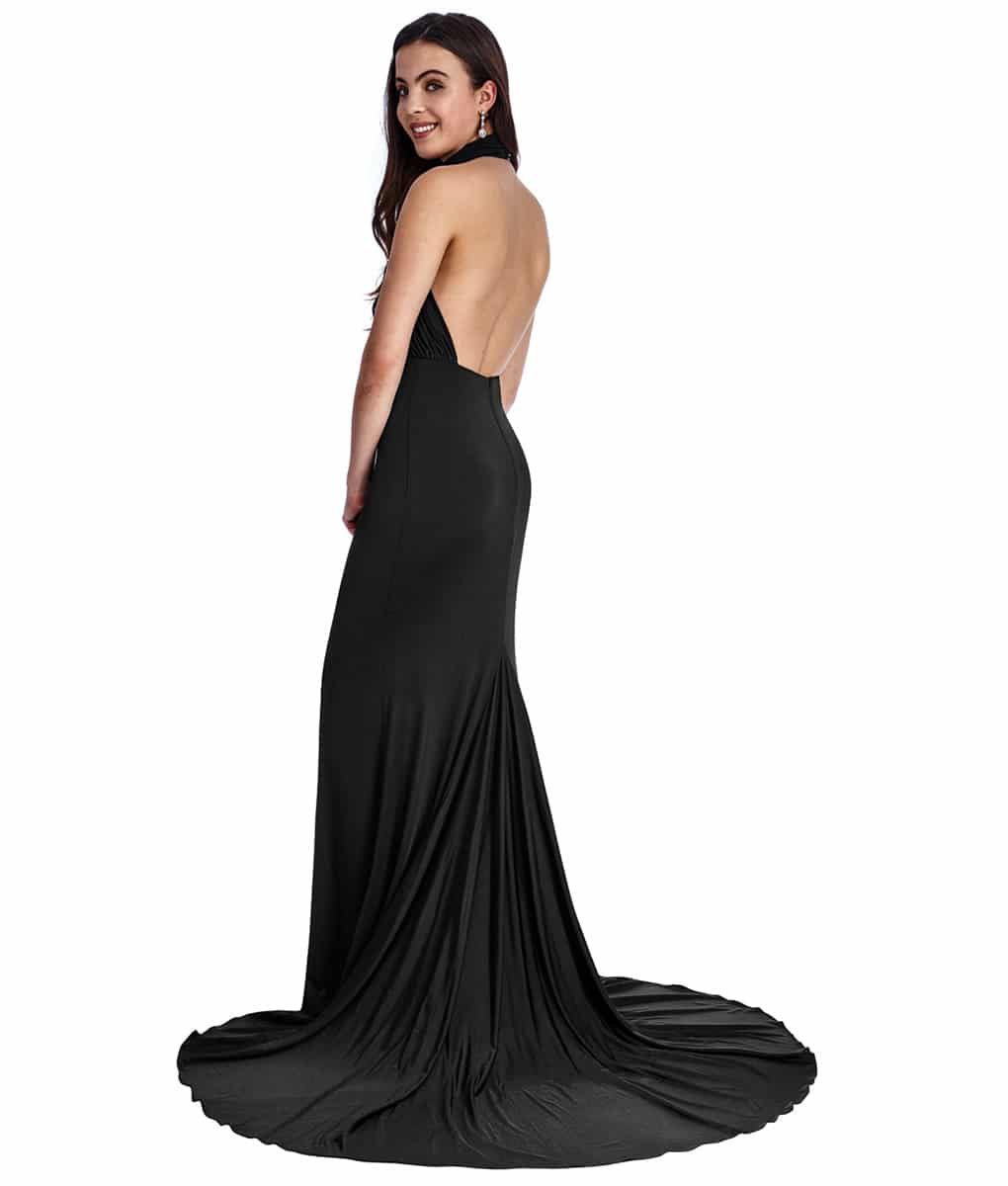Alila Black Backless Gown