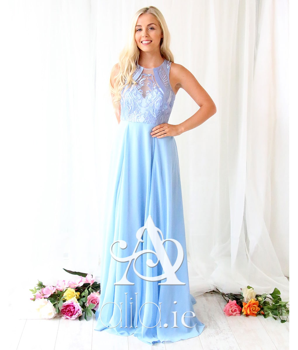 Bariano Pale Blue Gown - Alila
