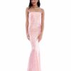 Alila Peach Sequin gown city goddess