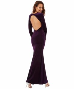 Alila Plum Velvet Gown City Goddess