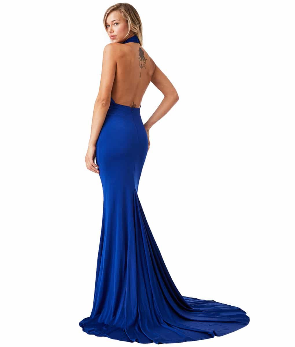 Alila Blue Backless Gown