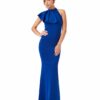 City Goddess - Sapphire Ruffle Collar Gown - Alila
