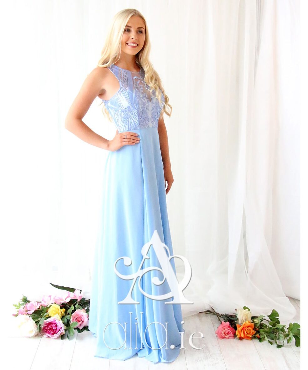 Alternative view of Bariano Pale Blue Gown