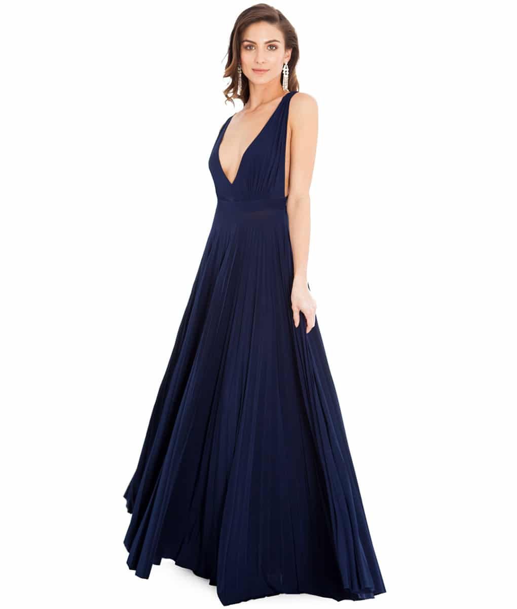 Alila Navy Plunge Gown