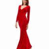 Alila-Red-Velvet-open-back-long-dress-City-Goddess