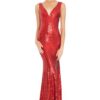Alila City Goddess Red Luxe sequin gown