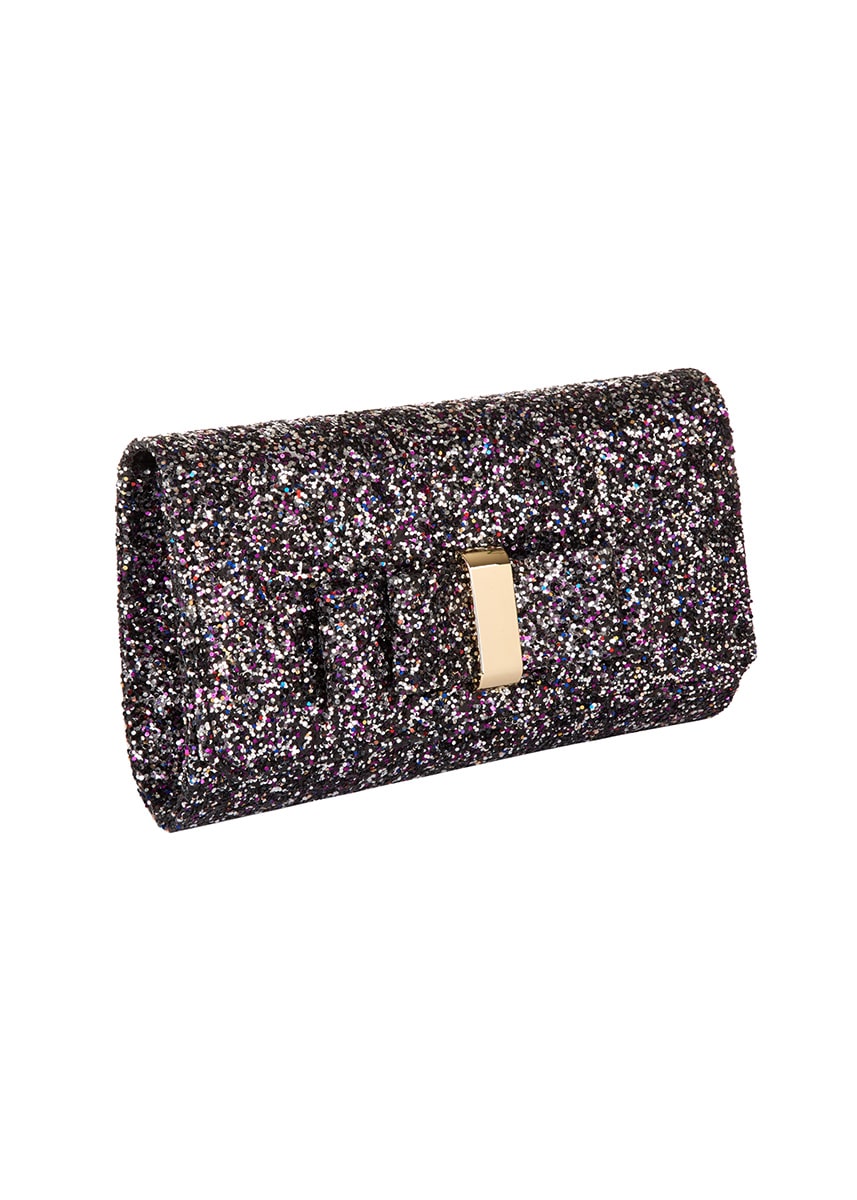 Mascara Black Glitter Clutch Bag | Alila Boutique