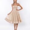 Alila-Gold-Strapless-glitter-prom-SKATER-dress-Bariano
