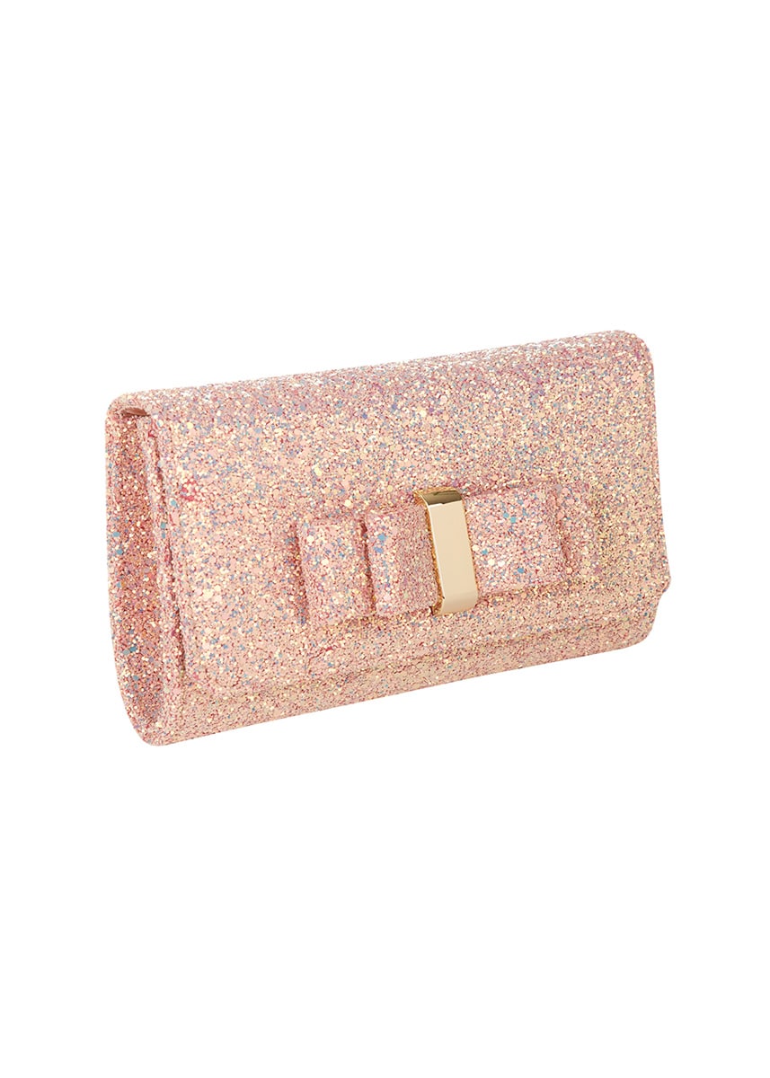 Mascara Pink Glitter Clutch Bag | Alila Boutique