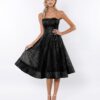Alila-black-Strapless-glitter-prom-SKATER-dress-Bariano