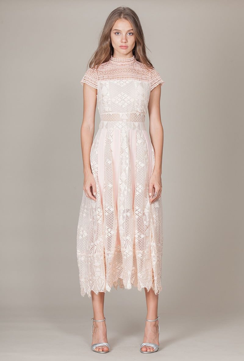 Alila-Blush-Midi-high-neck-dress-Foxiedox-calla-gown