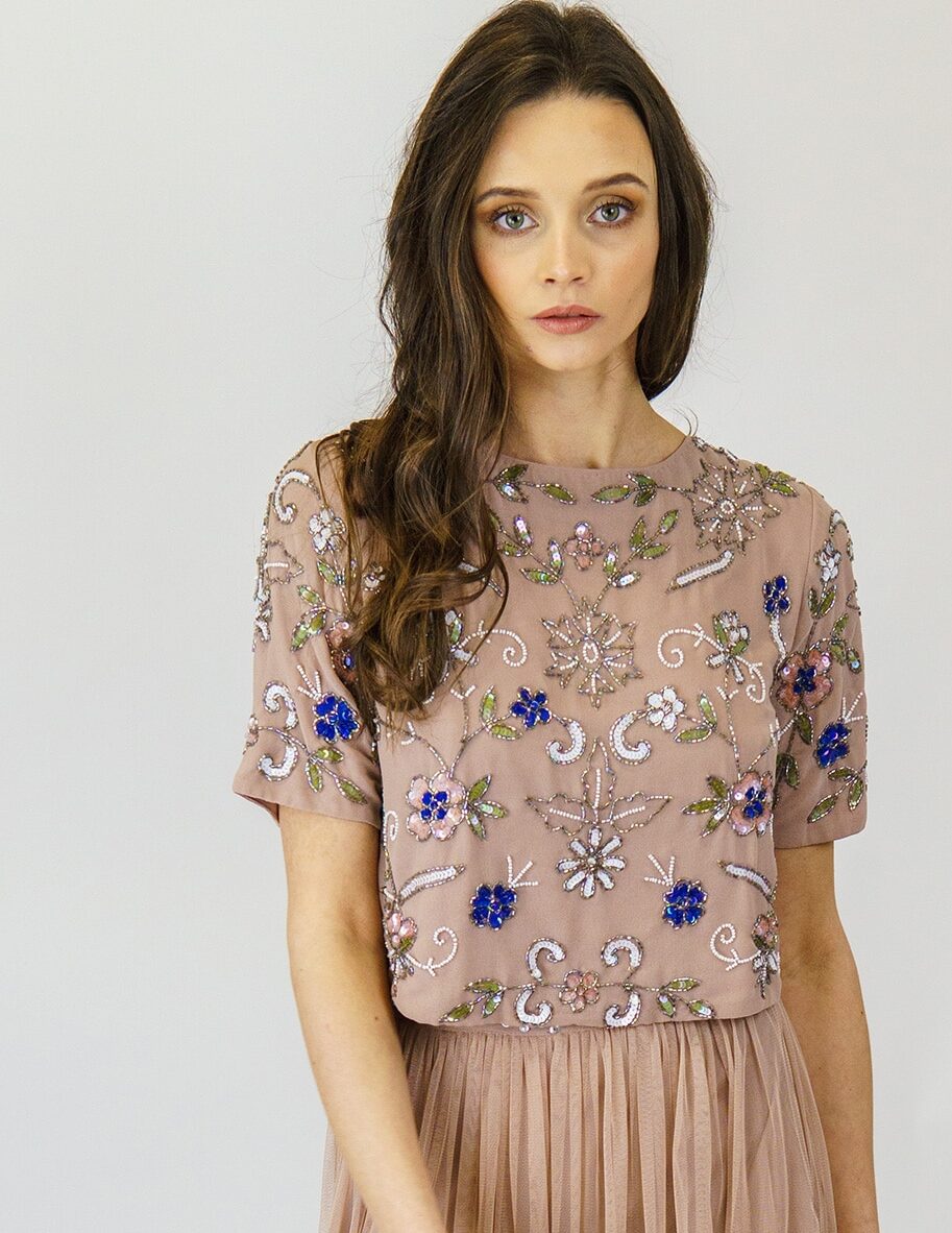 Alternative view of AngelEye Pink Embellished Crop Top