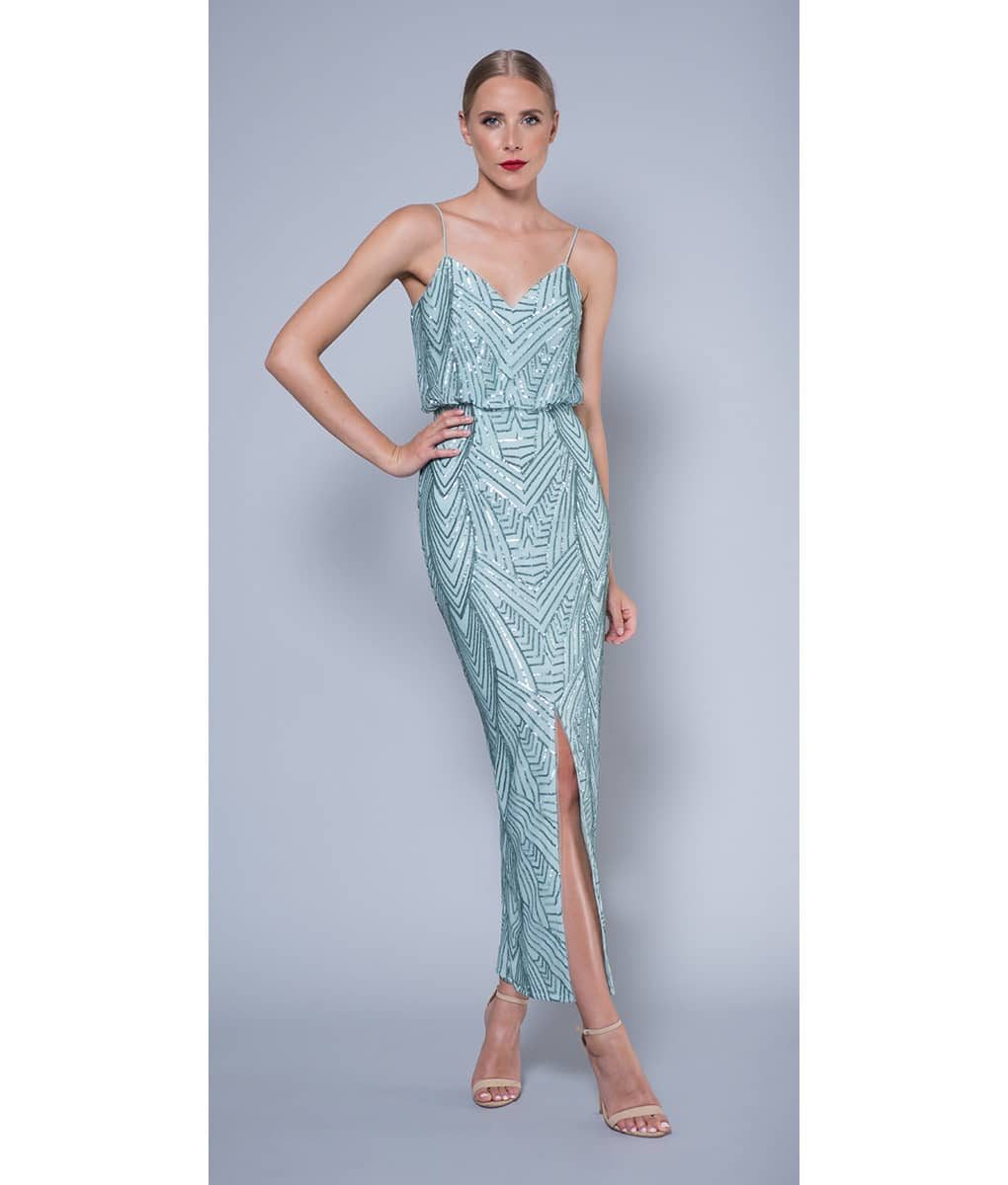 Alila-Mint-sequin-evening-dress-Lumier-Bariano