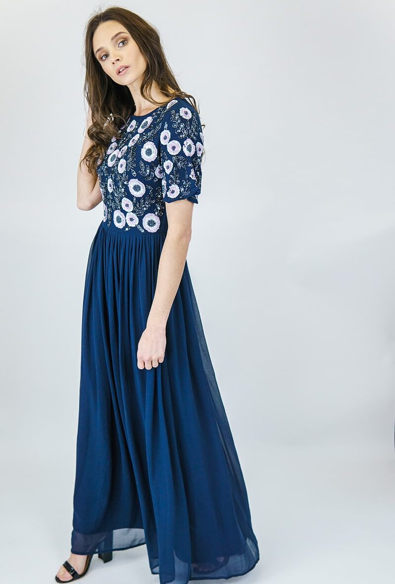 Alternative view of AngelEye Navy Embellished Gown