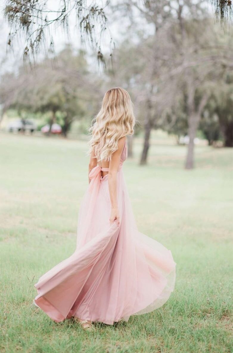 Alternative view of Goddess By Nature Dust Me Pink Signature Tulle Multiway Gown including Bandeau