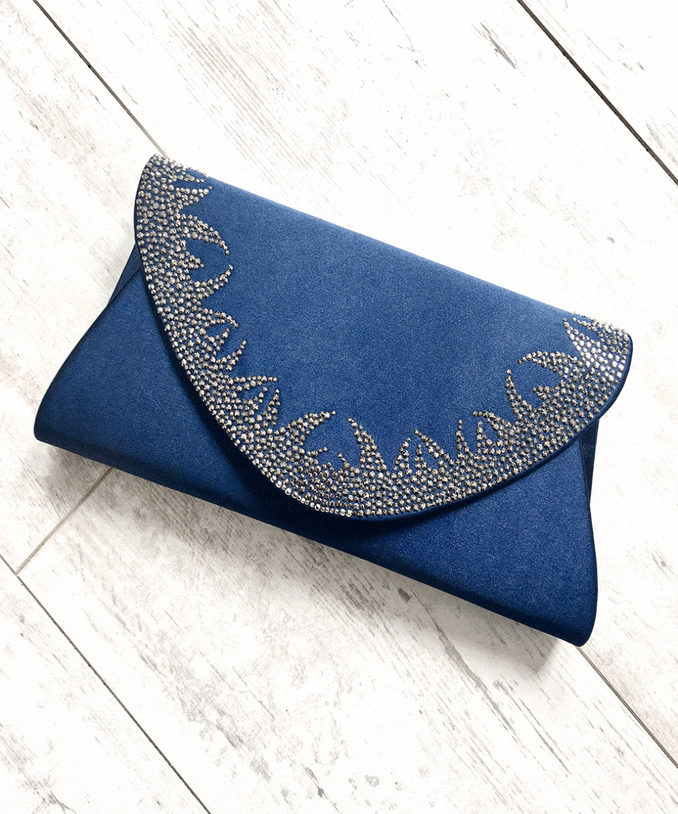 Alila-Navy-Satin-Clutch-Bag
