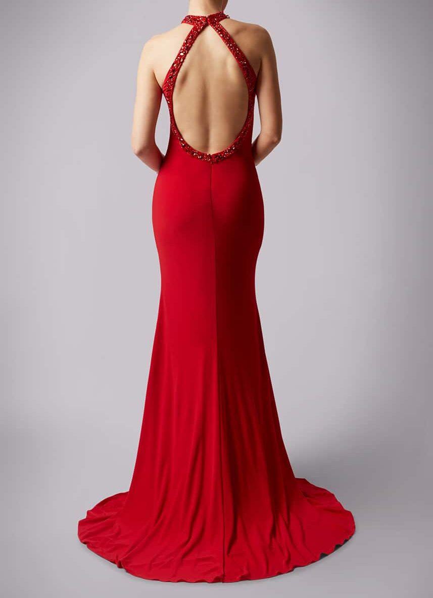 Alila-Red-backless-debs-dress-Mascara
