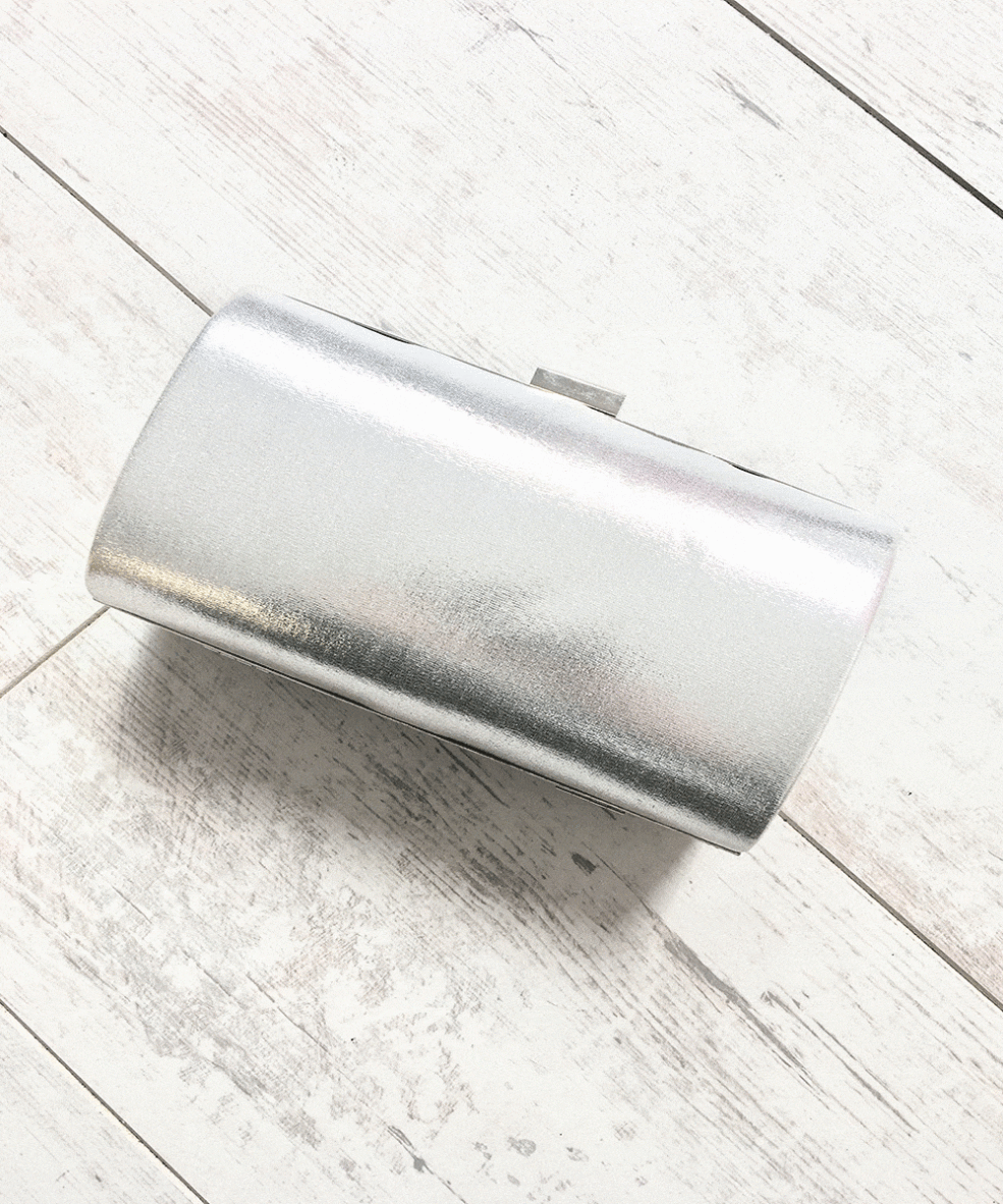 Alternative view of Silver Embellished Box Clutch
